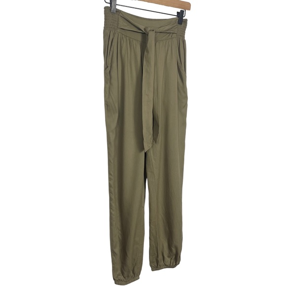 American Eagle Jogger Pants High Rise Belted Size Medium - Picture 3 of 7